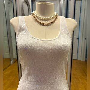White sequence tank top -size medium -new without tags.